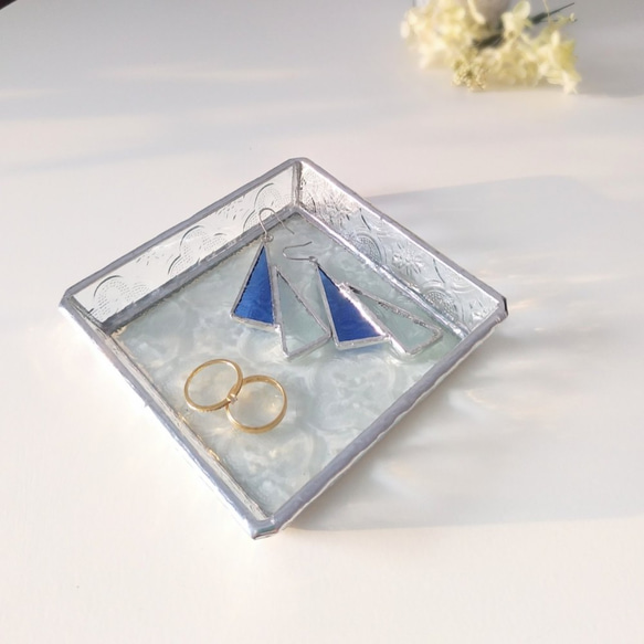 ステンドグラス　トレイ　フローラ　gm-32 5枚目の画像