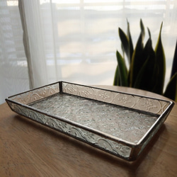 ステンドグラス 蓋つき小物入れ カードボックス アクセサリーボックス