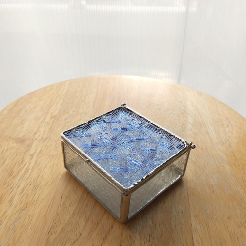ステンドグラス 蓋つき小物入れ② アクセサリーボックス gm-080