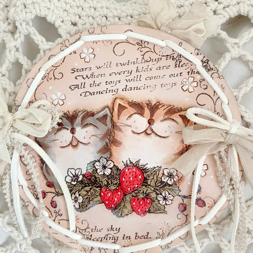 ♥️手編み♥️ハンドメイドバッグ♥️いちごバッグ♥️ベージュ系