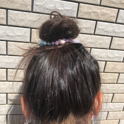 ゆめかわチュールブレスレット♡2WAYヘアゴムにも♡ 6枚目の画像