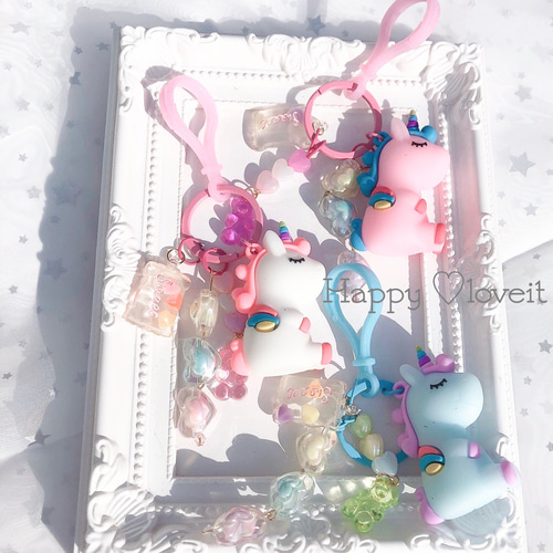 ☆ぷっくりユニコーンキーホルダー☆ 雑貨・その他 ハッピーラビット