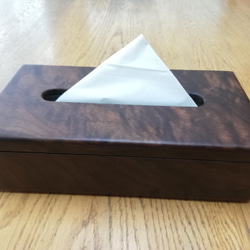 希少部位使用！ ウォールナット 無垢材 木製 ティッシュボックス