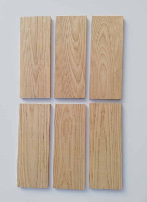 ホワイトアッシュ　6枚セット (両面プレーナー仕上)木材　端材　素材　DIY 2枚目の画像