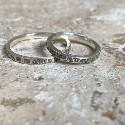 【silver】vintage half alphabet ring 2枚目の画像