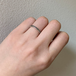 【silver】vintage half alphabet ring 3枚目の画像