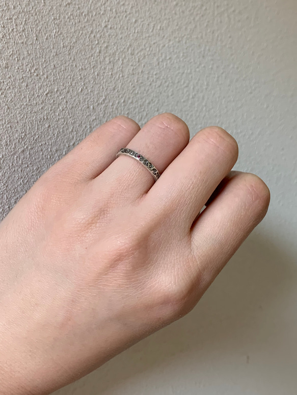 【silver】vintage half alphabet ring 3枚目の画像