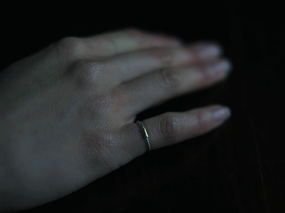【縁　Enn   -結ぶ指環- 】真鍮/シルバー/ピンキーリング/指輪/ご縁 3枚目の画像