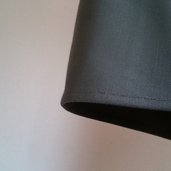 ガウチョパンツカーキ色綿麻混スカートの風合いウエストゴム 5枚目の画像