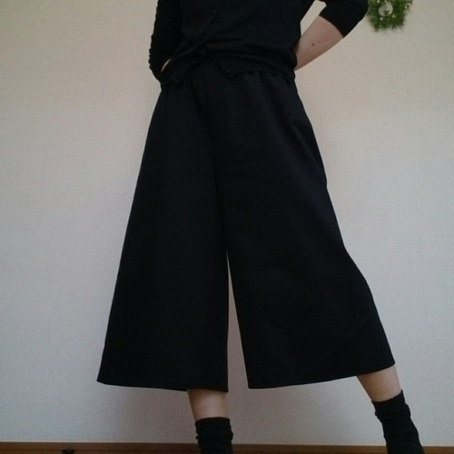 Heve ガウチョパンツ 黒 ウエストゴム 楽天市場】ワイドパンツ レディース 通販 ガウチョパンツ