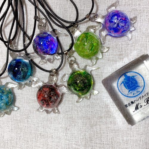 M's ウミガメネックレス レジン・樹脂 M's Blue 通販 12070198｜Creema