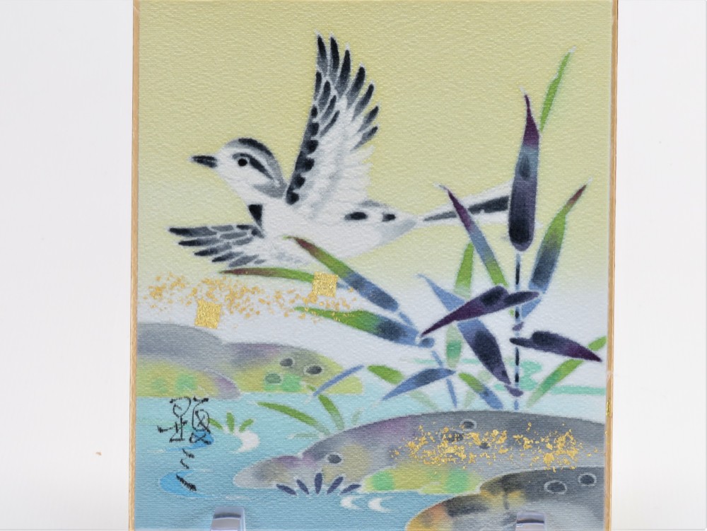 【せきれい】小色紙　伝統工芸品⋆結婚祝い⋆銀婚式⋆新築祝い⋆誕生日の贈り物⋆インテリアとして日本の四季を楽しんで。