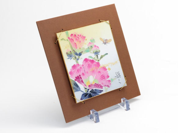 【たちあおい】小色紙  伝統工芸品 ⋆結婚祝い⋆銀婚式⋆新築祝い⋆誕生日の贈り物⋆インテリアとして日本の四季を楽しんで。 6枚目の画像
