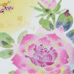 【ばら】小色紙  伝統工芸品 ⋆結婚祝い⋆銀婚式⋆新築祝い⋆誕生日の贈り物⋆インテリアとして日本の四季を楽しんで。　 4枚目の画像