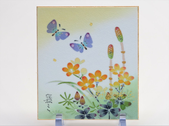 【はるの】小色紙  伝統工芸品 ⋆結婚祝い⋆銀婚式⋆新築祝い⋆誕生日の贈り物⋆インテリアとして日本の四季を楽しんで。　 3枚目の画像