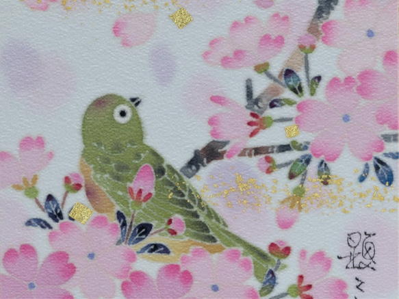 【めじろ】小色紙　 伝統工芸品 ⋆結婚祝い⋆銀婚式⋆新築祝い⋆誕生日の贈り物⋆インテリアとして日本の四季を楽しんで。　 4枚目の画像