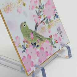 【めじろ】小色紙　 伝統工芸品 ⋆結婚祝い⋆銀婚式⋆新築祝い⋆誕生日の贈り物⋆インテリアとして日本の四季を楽しんで。　 5枚目の画像