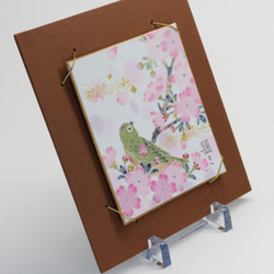 【めじろ】小色紙　 伝統工芸品 ⋆結婚祝い⋆銀婚式⋆新築祝い⋆誕生日の贈り物⋆インテリアとして日本の四季を楽しんで。　 6枚目の画像