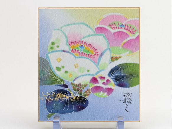 【玉椿】小色紙　伝統工芸品⋆結婚祝い⋆銀婚式⋆新築祝い⋆お正月飾り⋆インテリアとして日本の四季を楽しんで。　 3枚目の画像