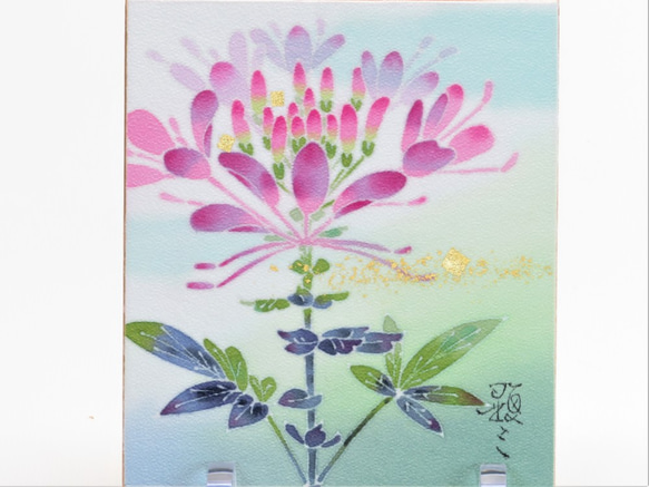 【風蝶花】小色紙　伝統工芸品⋆結婚祝い⋆銀婚式⋆新築祝い⋆誕生日の贈り物⋆インテリアとして日本の四季を楽しんで。　 1枚目の画像