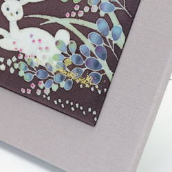 【うさぎ】染パネル   伝統工芸品⋆結婚祝い⋆銀婚式⋆新築祝い⋆誕生日の贈り物⋆インテリアとして日本の四季を楽しんで。　 4枚目の画像