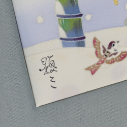 【すずめ】染パネル  伝統工芸品 ⋆結婚祝い⋆銀婚式⋆新築祝い⋆誕生日の贈り物⋆インテリアとして日本の四季を楽しんで。　 4枚目の画像