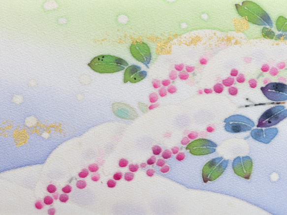 【南天】染パネル  伝統工芸品 ⋆結婚祝い⋆銀婚式⋆新築祝い⋆誕生日の贈り物⋆インテリアとして日本の四季を楽しんで。　 3枚目の画像