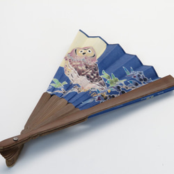 【ふくろう】扇子  伝統工芸品 ⋆結婚祝い⋆銀婚式⋆新築祝い⋆誕生日の贈り物⋆インテリアとして日本の四季を楽しんで。　 4枚目の画像