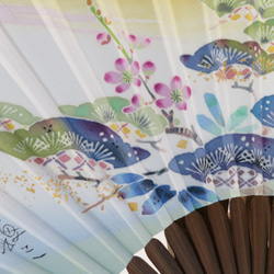 【松竹梅】扇子   伝統工芸品⋆結婚祝い⋆銀婚式⋆新築祝い⋆誕生日の贈り物⋆インテリアとして日本の四季を楽しんで。　　 3枚目の画像
