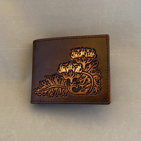 二つ折り財布（焦げ茶）No.02007-02 二つ折り財布 Atelier LeatherN  