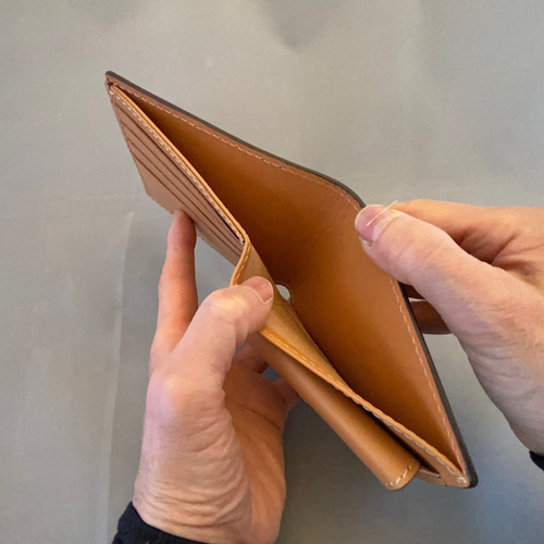 二つ折り財布（焦げ茶）No.02007-02 二つ折り財布 Atelier LeatherN  