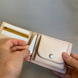 二つ折り財布（ナチュラル）No.02007-02 8枚目の画像