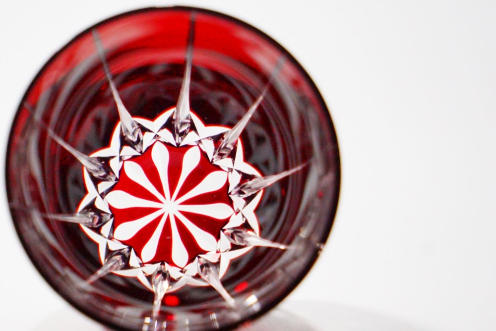 凛然切子　ぐいのみ　蕾-tubomi-