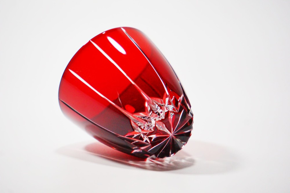 凛然切子　ぐいのみ　蕾-tubomi-