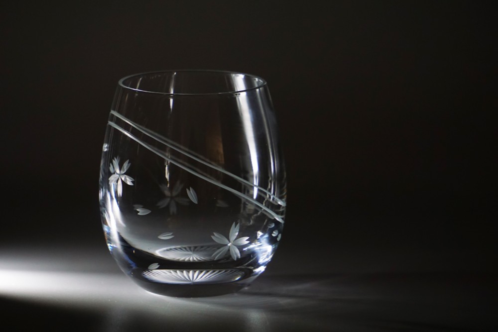 凛然切子　オリジナルマルチグラス(ワイン、日本酒、etc) 桜-sakura-　 (父の日、退職祝い、結婚祝いなど