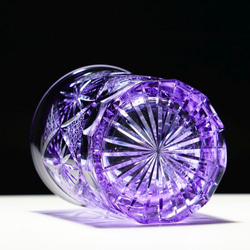 凛然コレクション ロックグラス 銀湾の花-ginwan no hana- 金紫 3枚目の画像