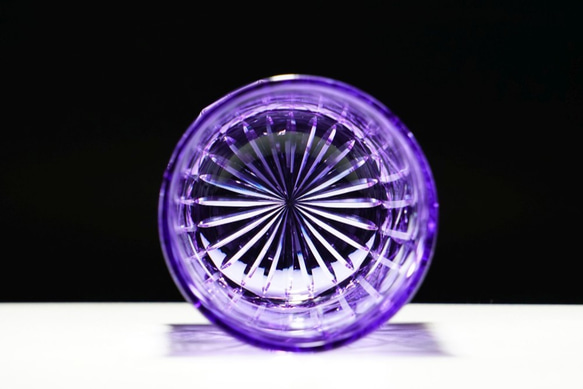 凛然コレクション ロックグラス 銀湾の花-ginwan no hana- 金紫 4枚目の画像