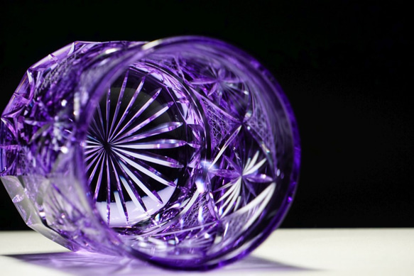 凛然コレクション ロックグラス 銀湾の花-ginwan no hana- 金紫 5枚目の画像