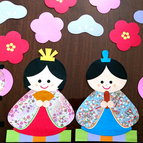保育園 幼稚園 施設 雛祭り ひな祭り 初節句 3月 壁面飾り 壁面製作
