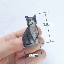 【特集掲載】はちわれ猫の小さなブローチ（ボックス付き） 5枚目の画像