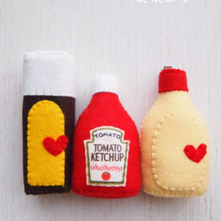 フェルト・調味料セット（おままごと用・チェーンなし） おもちゃ