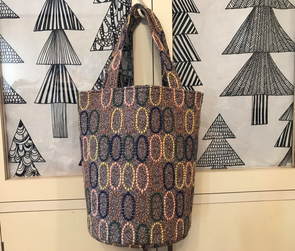 1505】forest tile バケツバッグ＊ミナペルホネン forest tile light