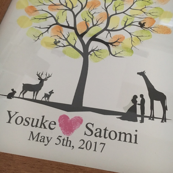 【動物と結婚式♡ウェディングツリー】A4サイズ用紙のみ 3枚目の画像