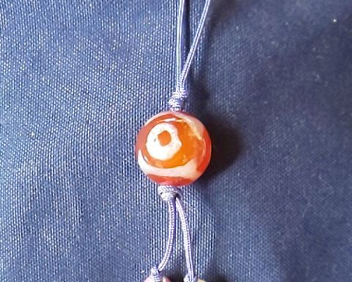 上肯紅天珠‼️西蔵老礦紅玉髄手工三眼天珠龍頭紐ネックレス 上肯紅天珠‼️西蔵老礦紅玉髄手工三眼天珠