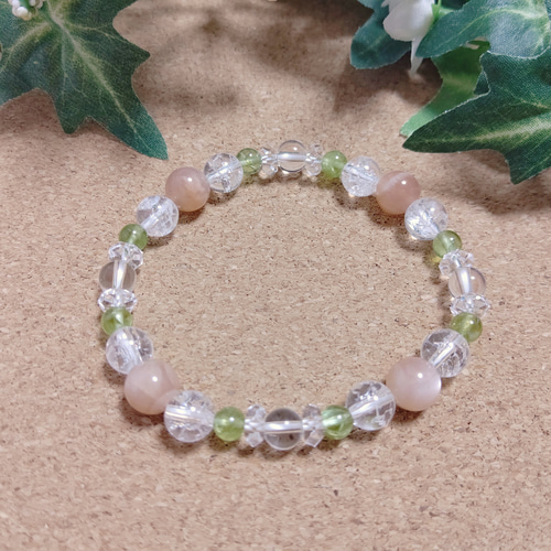 ペリドット・サンストーン・水晶・クラック水晶の天然石