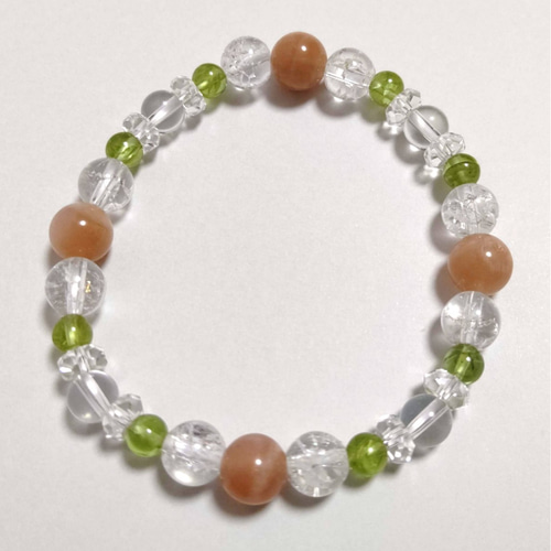 ペリドット・サンストーン・水晶・クラック水晶の天然石