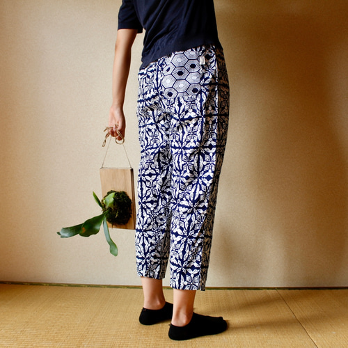 今日もこれ着よ もんぺ ステテコ スーパーに行ける部屋着 浴衣地