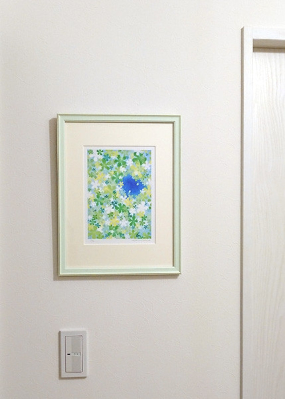 額入り水彩画 星空のシーソー 1138 額入り水彩画 星空のシーソー 1138