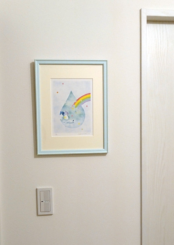 額装ジークレー版画【A4/太子】虹のしずく 4枚目の画像