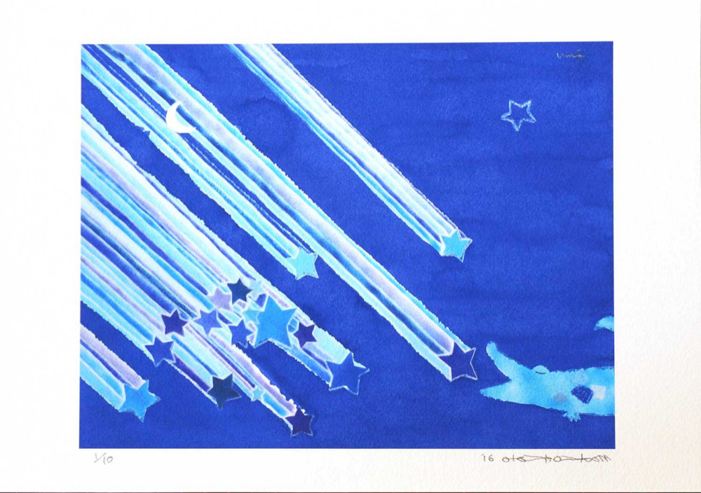 taesun 油絵 風水 【新品】高級ジークレー版画 縁起物 幸せの青いオウム